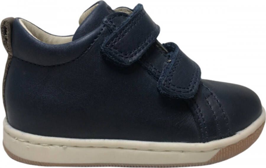 Falcotto velcro's lederen sneakers Haley Navy Bruin