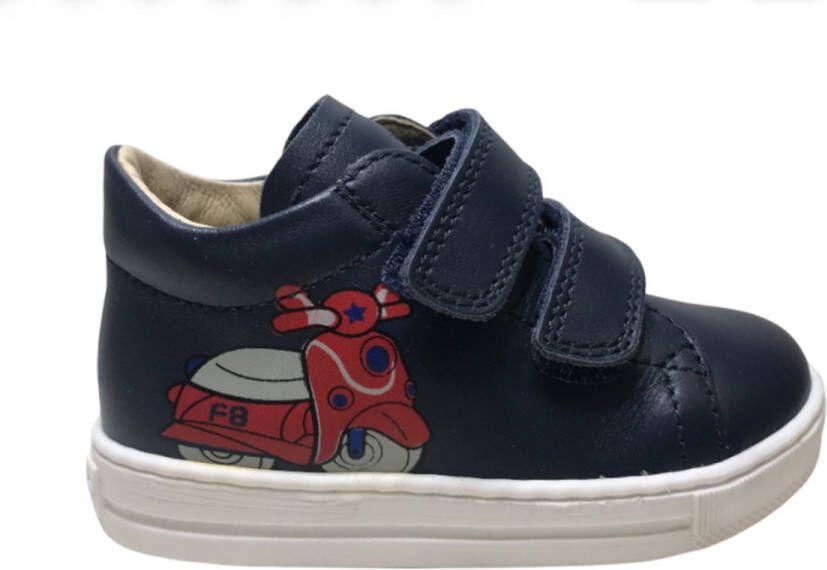 Falcotto velcro's rode vespa lederen sneakers Avispa Navy - Foto 1