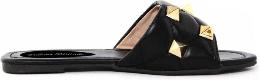 Fashion Attitude Slippers FAME23-909-2 BLACK Vrouw