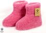 Fast wool Wollen sloffen laars model roze - Thumbnail 1