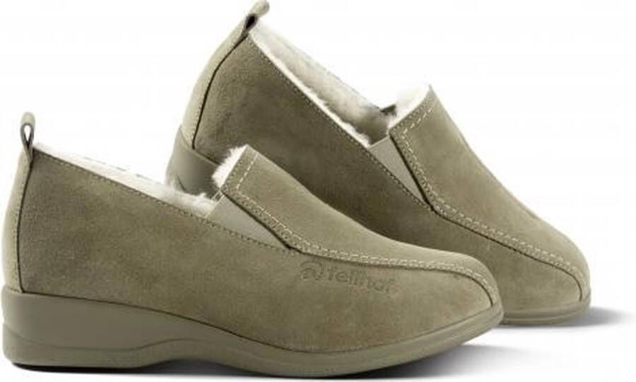 Fellhoff Pantoffel Schapenwol Taupe