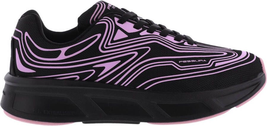 Fessura Dames Runflex 01 Sneaker Zwart Roze Black Dames