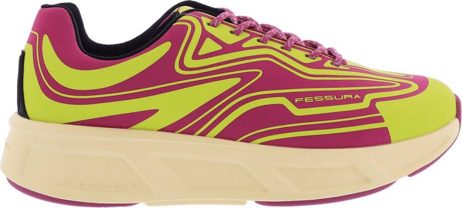 Fessura Dames Runflex 02 Sneaker Geel Roze Yellow Dames