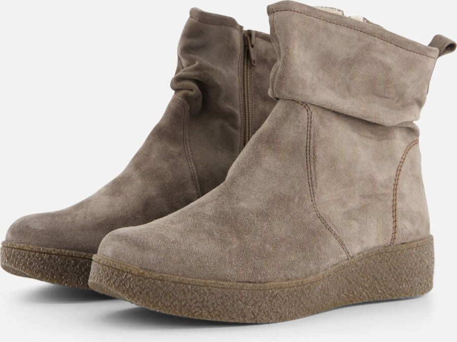 Feyn Marina Enkellaarsjes taupe Suede