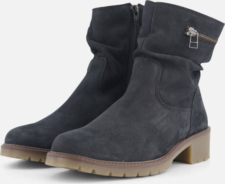 Feyn Joanne Enkellaarsjes blauw Suede