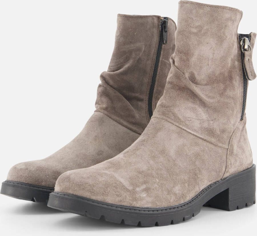 Feyn Joe Enkellaarsjes taupe Suede