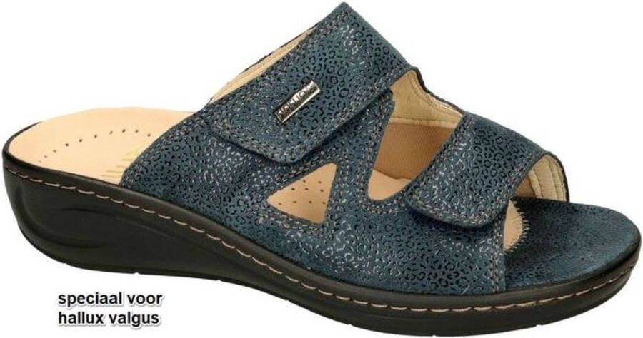 Fidelio Hallux -Dames blauw donker slippers & muiltjes