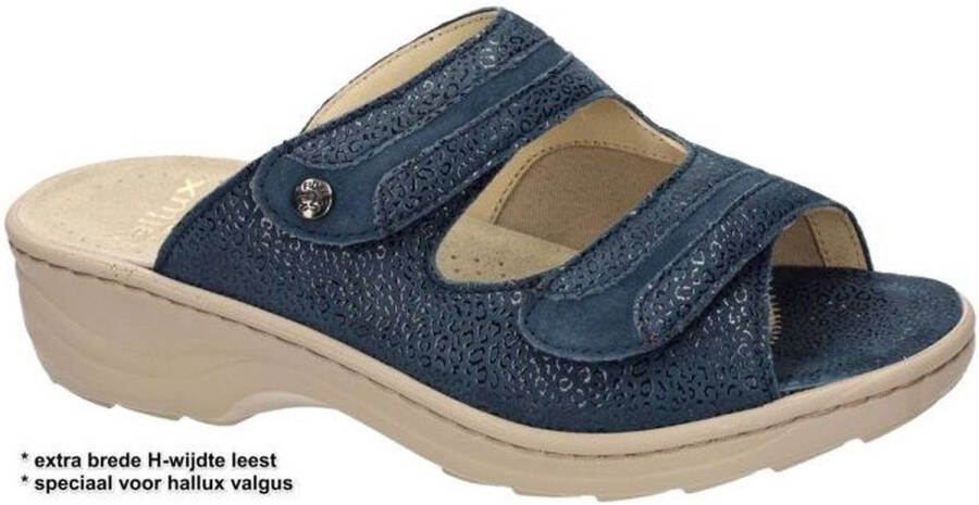 Fidelio Hallux -Dames blauw donker slippers & muiltjes