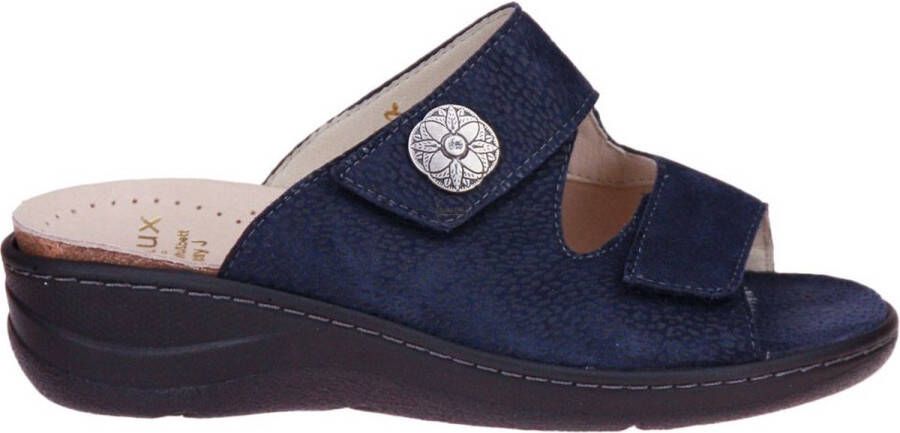 Fidelio Hallux -Dames blauw donker slippers & muiltjes