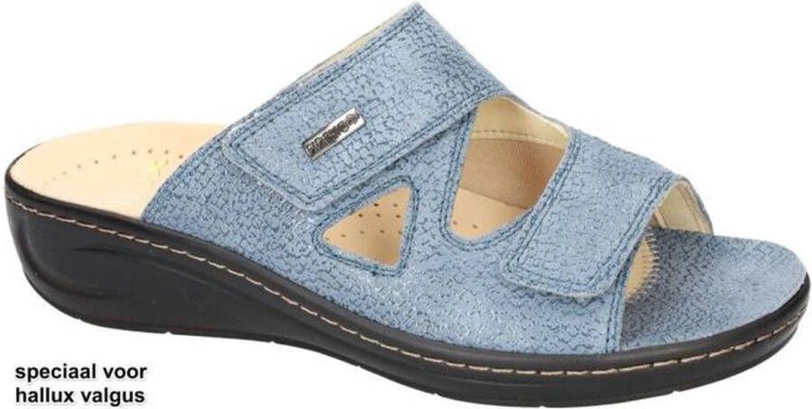 Fidelio Hallux -Dames blauw licht slippers & muiltjes