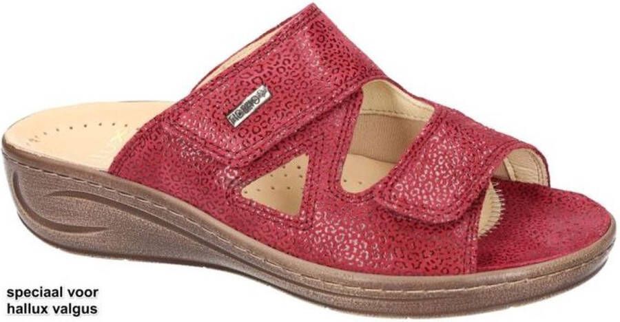 Fidelio Hallux -Dames rood slippers & muiltjes