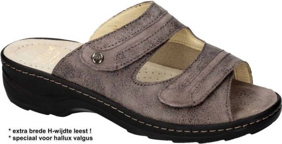 Fidelio Hallux -Dames taupe slippers & muiltjes