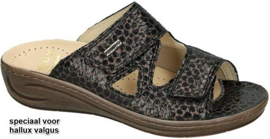 Fidelio Hallux -Dames zwart slippers & muiltjes