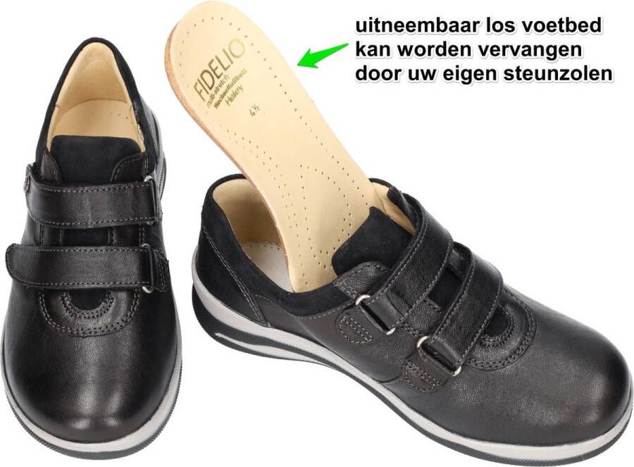 Fidelio Hallux -Dames zwart sneakers