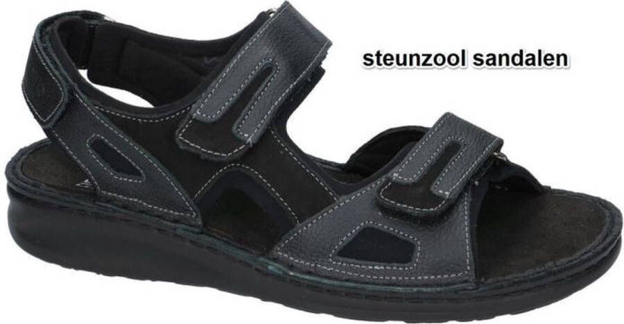 Fidelio Hallux -Heren zwart sandalen