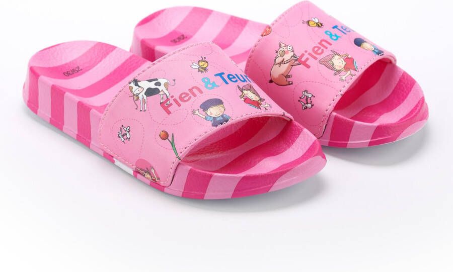 Fien & Teun Badslippers roze