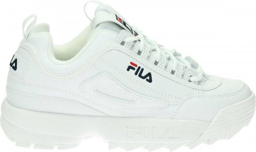 Fila Witte Polyester Sneaker met Contrasterende Details White Dames