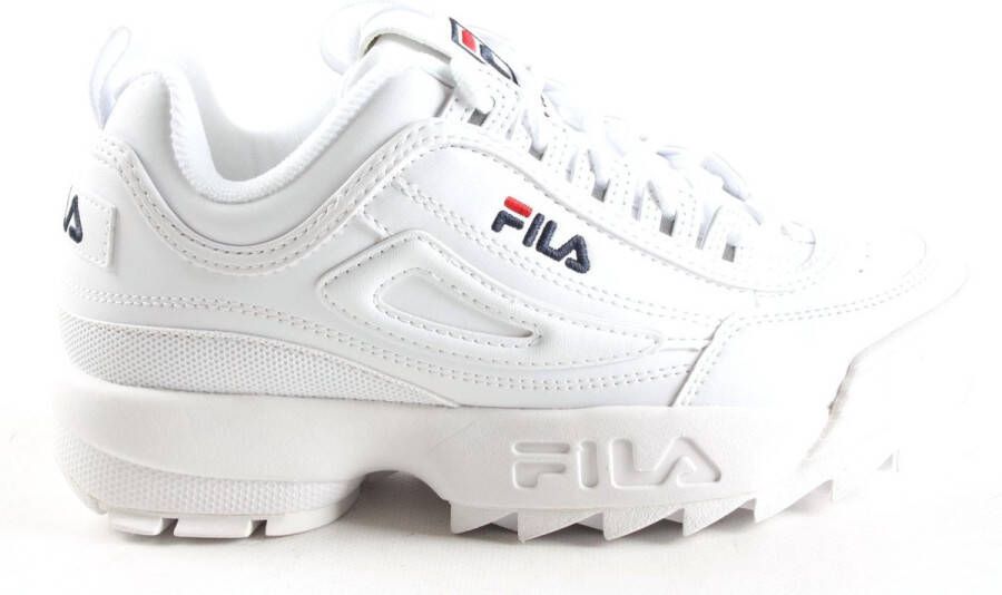 Fila Witte sportsneakers met geborduurde accenten White Dames