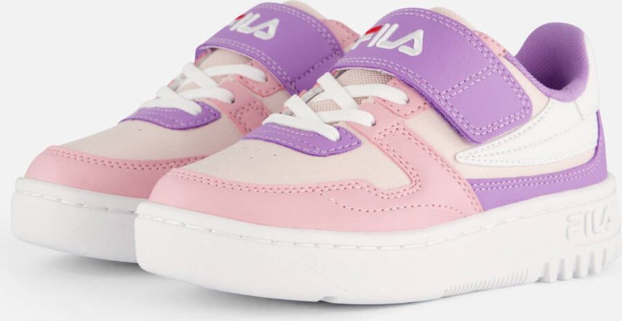 Fila Roze Paarse Klittenbandsneaker voor Meisjes Multicolor Dames