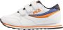 Fila Retro Running Sneaker Orbit Fastener Low Kids White-Medieval Blue-Tangelo - Thumbnail 1