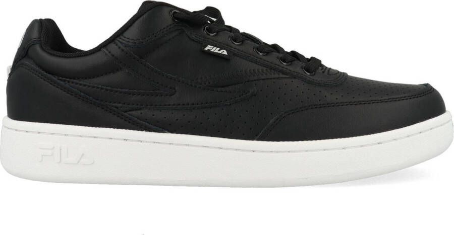 Fila Leren Sneakers met Ronde Neus Black Heren