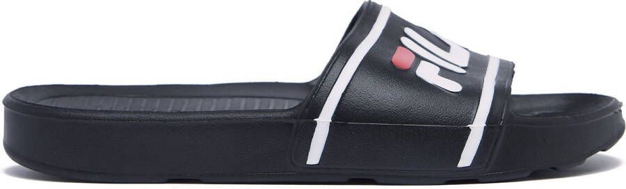 Fila Sleek Slide Badslippers Slippers Zwart Wit Heren