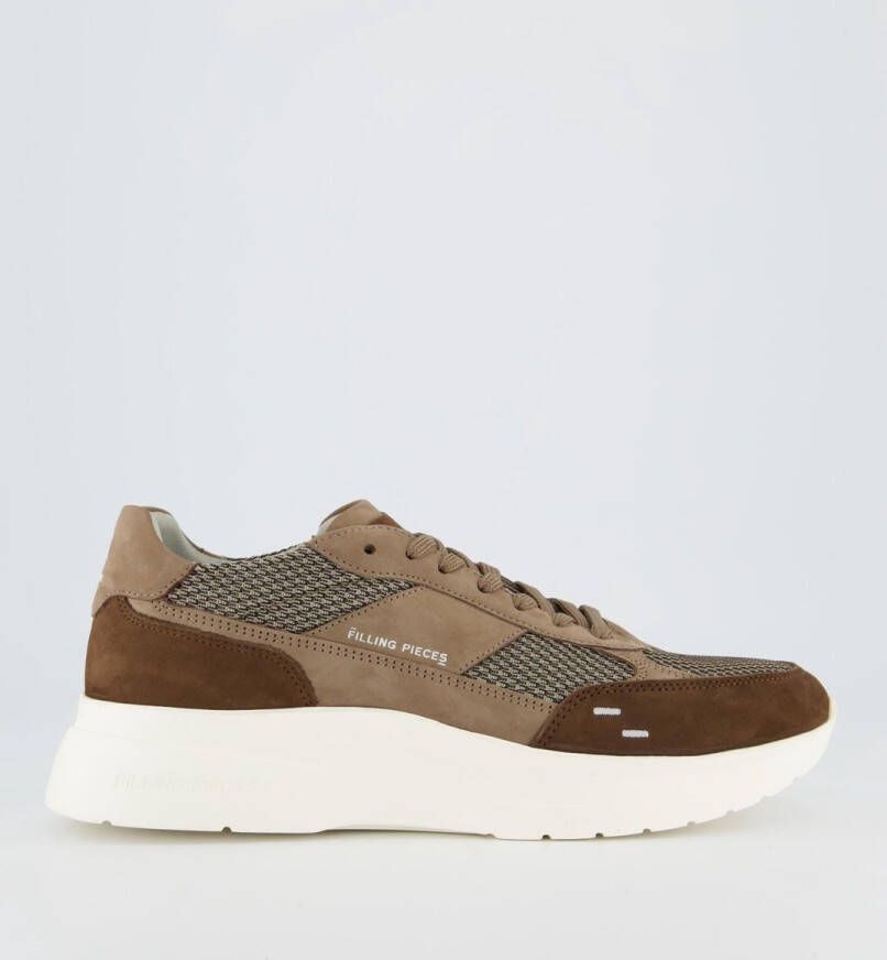 Filling Pieces Jet Runner Mesh Taupe Brown Heren