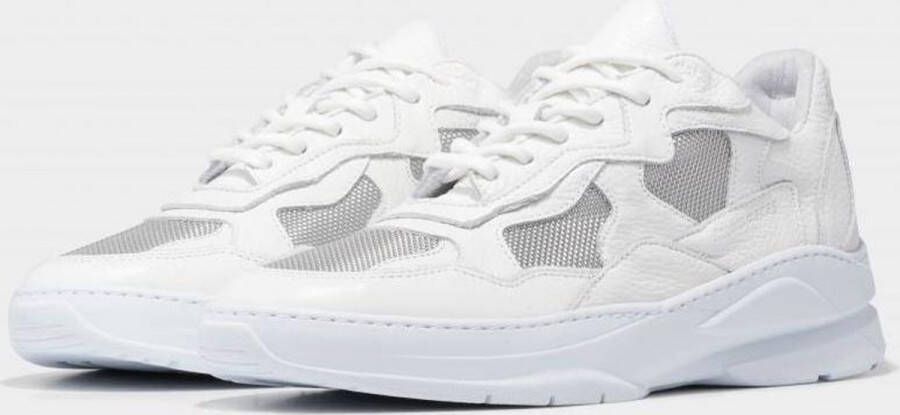 Filling Pieces Witte Leren Hardloopschoenen met Mesh White