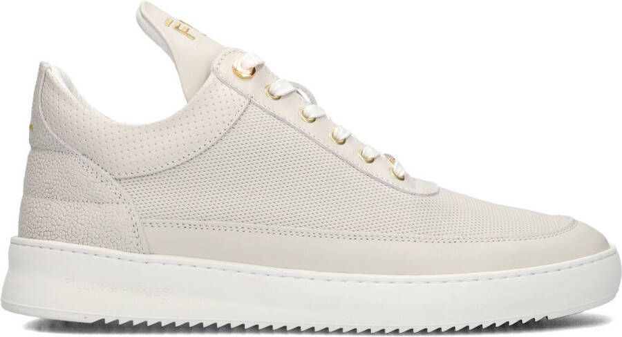 FILLING PIECES Lage Sneakers Heren Low Top Aten Maat: 43 Materiaal: Leer Kleur: Wit