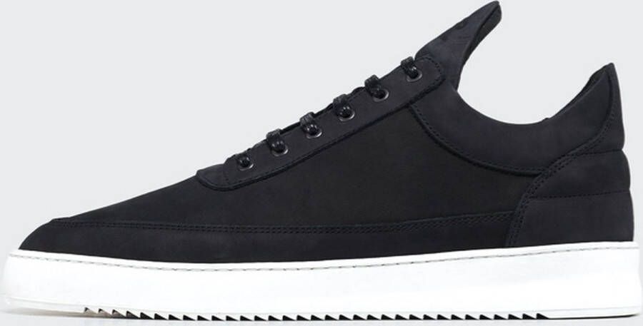 FILLING PIECES Lage Sneakers Heren Low Top Rip Basic Maat: 45 Materiaal: Nubuck Kleur: Zwart