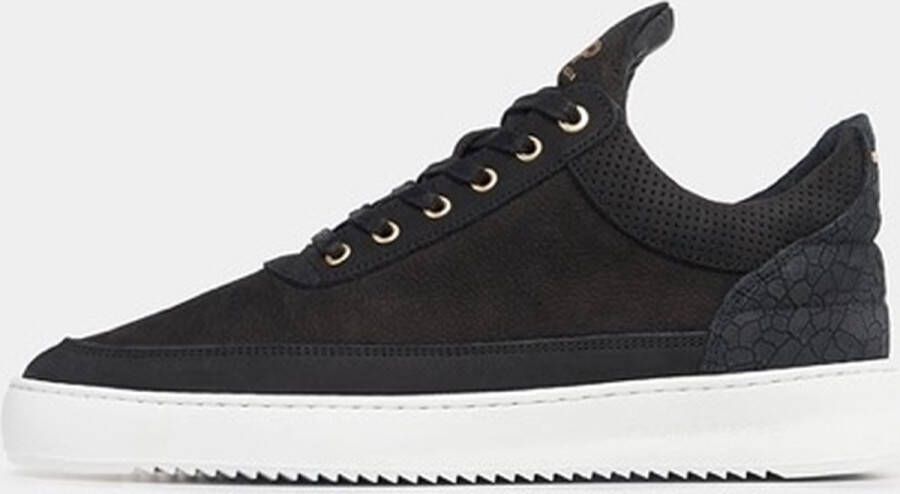 Filling Pieces Zwarte Ripple Ceres Sneakers Rubberen Zool Black