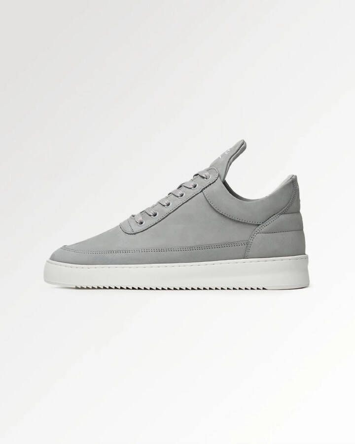 FILLING PIECES Lage Sneakers Heren Low Top Ripple Nubuck Maat: 44 Materiaal: Leer Kleur: Lichtgrijs