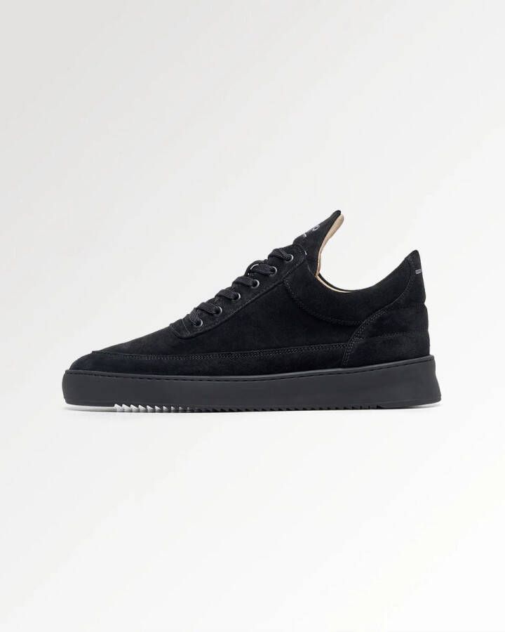 Filling Pieces Lage Top Suède All Black Sneakers Black Heren