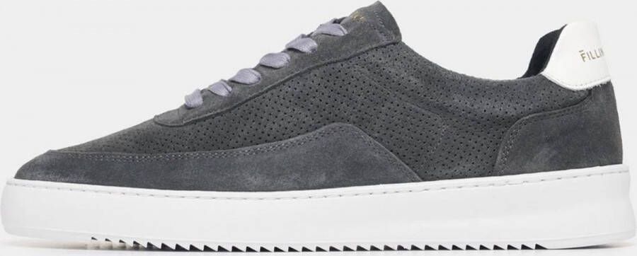 Filling Pieces Geperforeerde Donkergrijze Sneakers Grijs