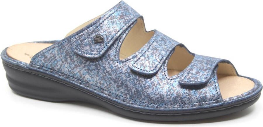 Finn comfort FUMANE 03432-288124 Blauw combi smalle slipper wijdte E