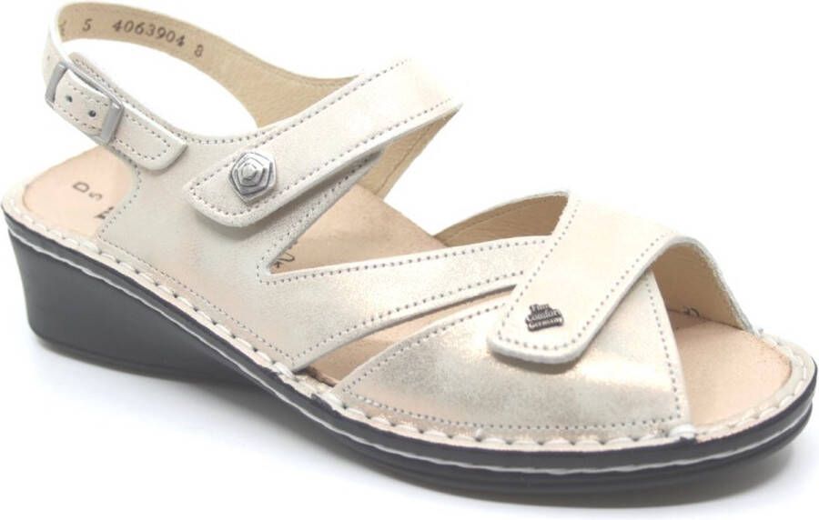 Finn comfort SANTORIN 02667-769481 Champagne kleurige dames sandaal wijdte F