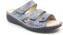 FinnComfort Finn Comfort GRENADA 02640-732241 Blauw combi kleurige dames slippers - Thumbnail 4