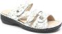 FinnComfort Finn Comfort VENTURA-S 82568-774412 Off White combi slippers wijdte H - Thumbnail 1