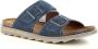 Fischer 526661 Blauwe slipper Brede pasvorm - Thumbnail 1