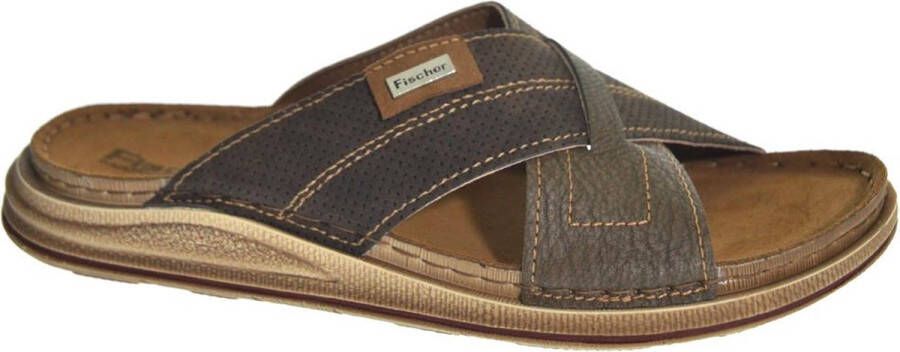 Fischer 536541 705 havanna Heren Slippers Bruin