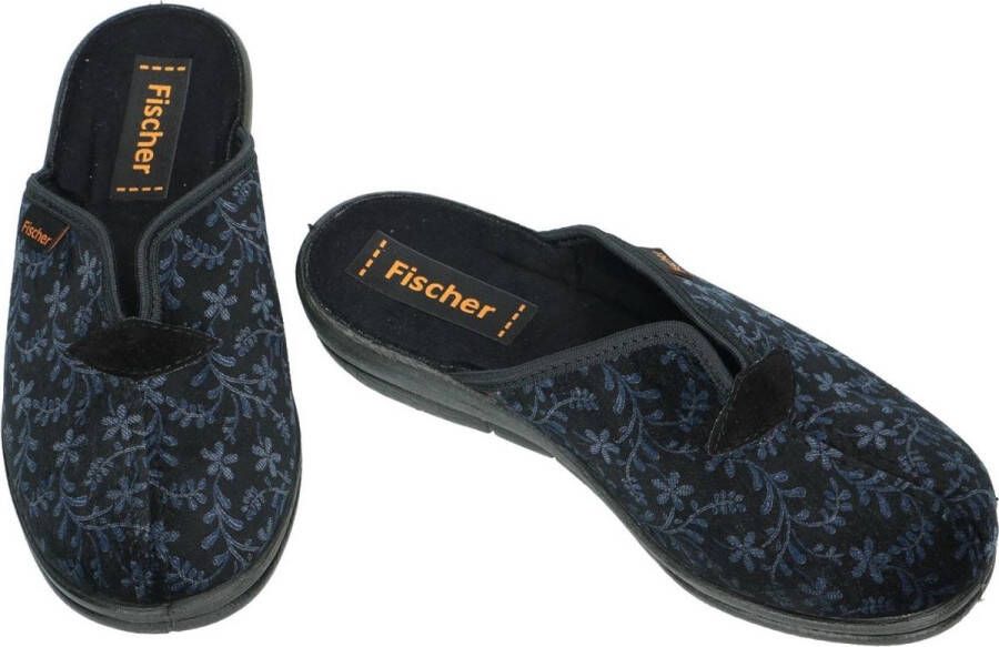 Fischer -Dames blauw donker pantoffel muil