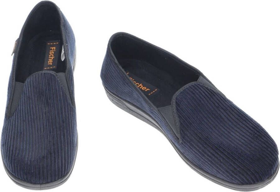 Fischer -Heren blauw donker pantoffels & slippers