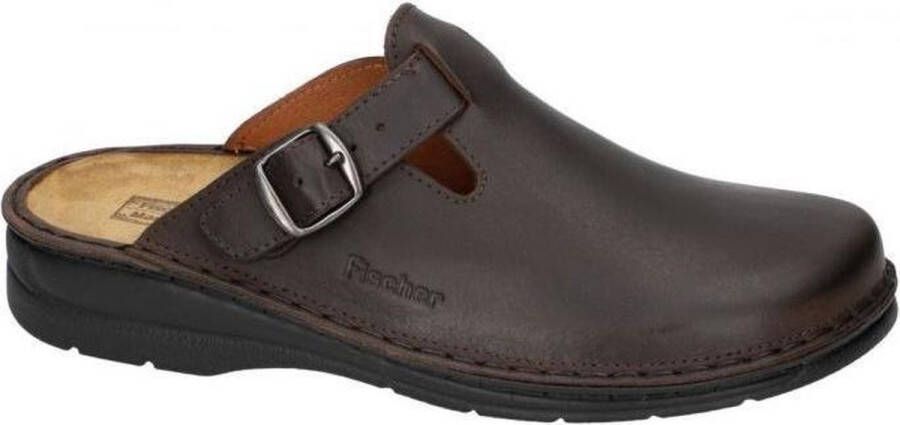 Fischer -Heren bruin donker pantoffels & slippers