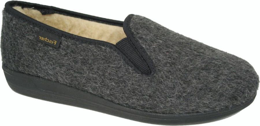 Fischer -Heren grijs donker pantoffels & slippers