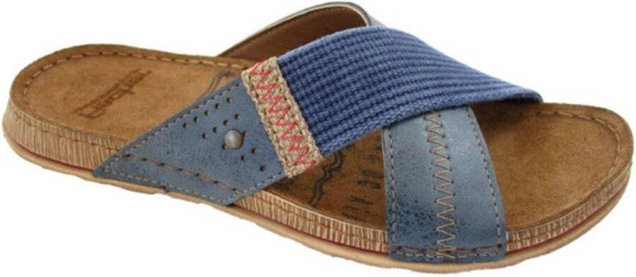 Fischer Kruisband heren slipper & muil 0801 Blauw