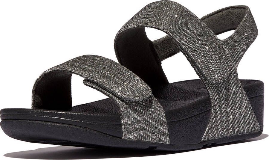 Fit Flop Fitflop Lulu Adjustable Shimmerlux Sandalen Grijs Vrouw