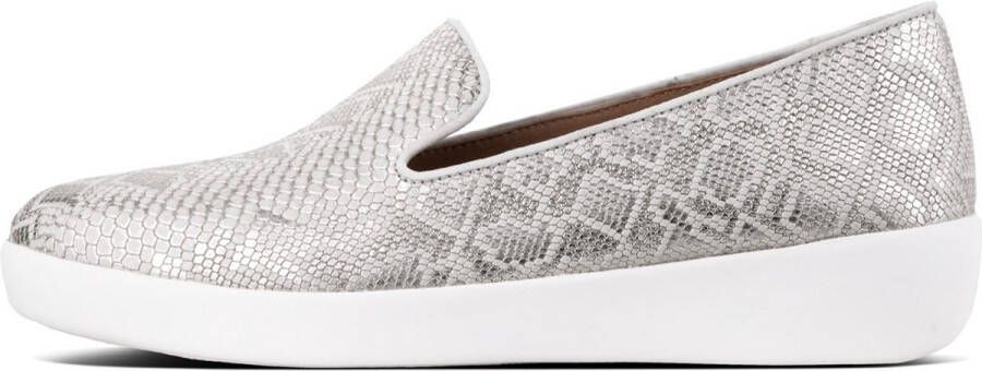 FitFlop Audrey Python Print Smoking Slippers WIT