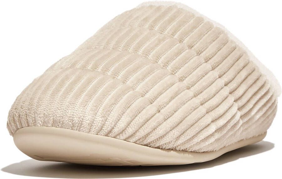 FitFlop Chrissie Fleece-Lined Corduroy Slippers WIT