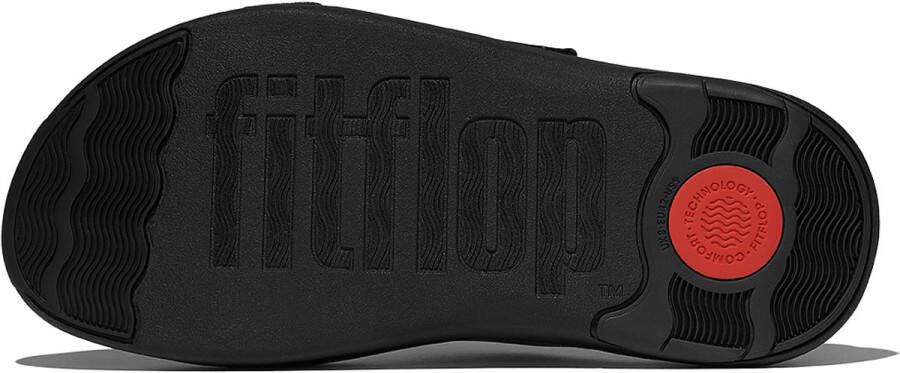 FitFlop F-Mode Go Mens Adjustable Two-Bar Slides ZWART