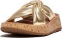 FitFlop Slippers F-Mode Leather-Twist Flatform Slides (Cork Wrap) - Thumbnail 2